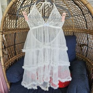 White fairycore Lingerie top